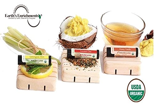 Miniatura 5 de Bálsamo labial (USDA Organic) Aceite de coco hidratante Chai de coco y manteca de karité..