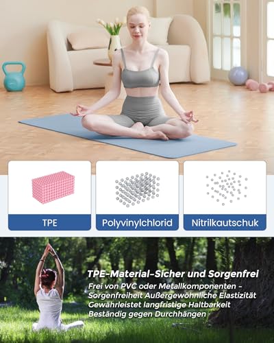 Oak-Tea-Yogamatte-Rutschfest-Fitnessmatte-Umweltfreundliche-TPE-Sportmatte-mit-Tragegurt-Gymnastikmatte-fur-Pilates-Yoga-Workout-183-x-61-x-06-cm | Dealmeister.io Alt tag für bilder post titel