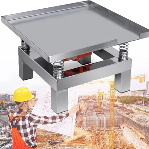 Mesa vibratoria eléctrica para concreto, plataforma compactadora vibratoria de acero inoxidable, mesa vibratoria mini, 3000 RPM, 35 x 35 x 22 cm