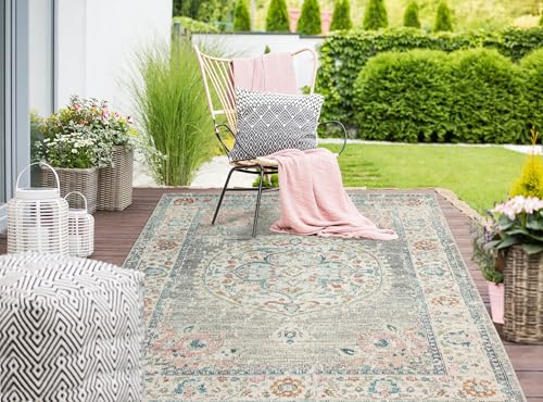 The Carpet Palma - vielseitiger Indoor- & Outdoor-Teppich, modernes Design, Wohnzimmer, wetterfest &...