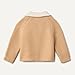Amazon Essentials x Sofia Grainge Unisex Babies' Peter Pan Collar Sweater Jacket, Light Camel, 6-9 Months