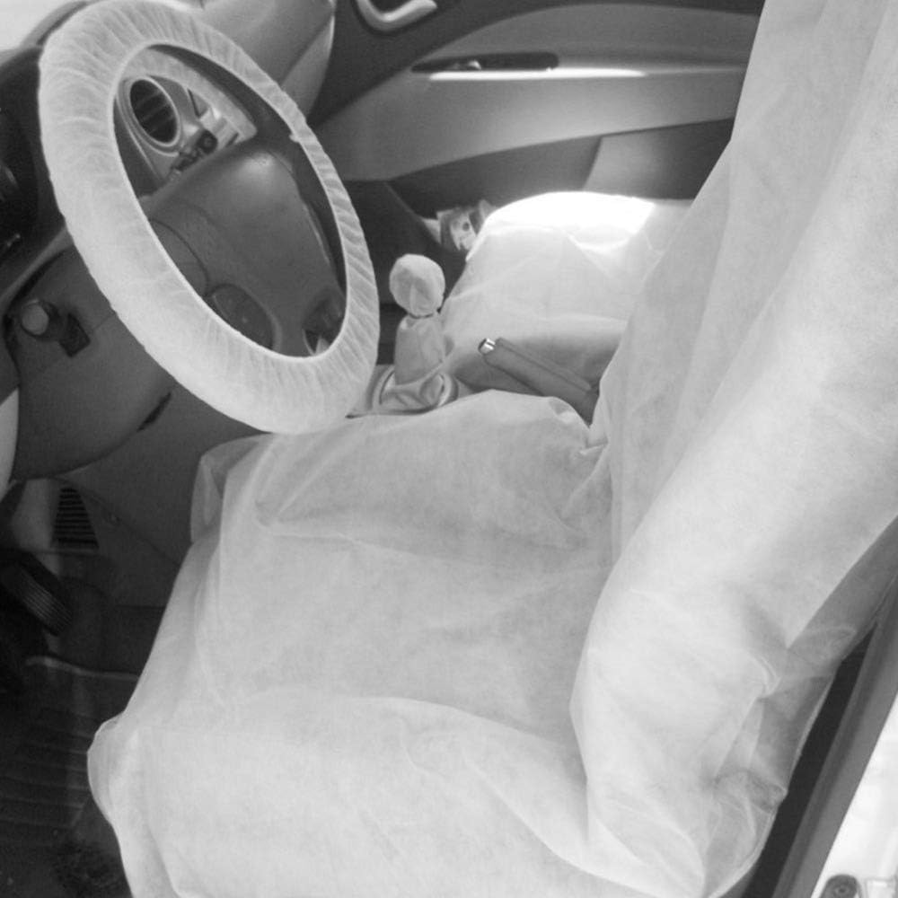 SHENJINGLI 5PC Disposable Seat Cover Non-woven-fabrics Car Seat Cover Repair And Maintenance Disposable Car Seat Cover Autos Accessories Three-Piece Set