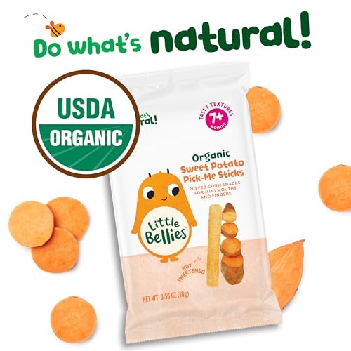 Image of Little Bellies Organic Sweet Potato Pick-Me Sticks Baby Snack (0.56 oz Individual Packs) (Pack of 40)
