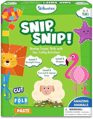 Skillmatics Scissor Skills Preschool Activity Book – Snip Snip Animals