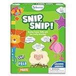 Skillmatics Scissor Skills Activity Book - Snip Snip Animals, 25 Fun Cutting & Creative Activities for Preschoolers, 2 Child-Safe Scissors, Felt Craft Kit, Gifts for Kids Ages 3, 4, 5, 6, 7
