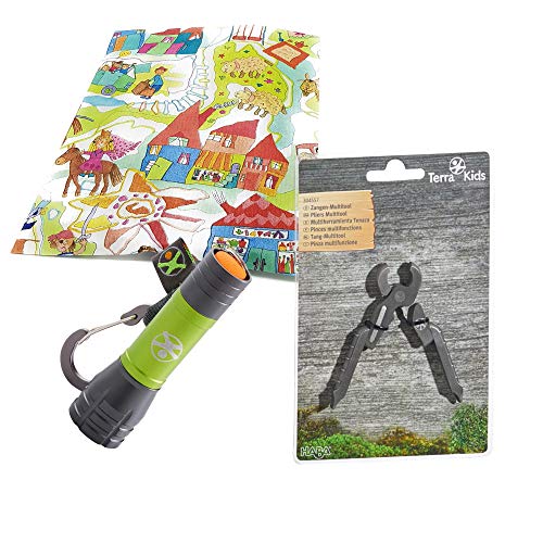 Haba Terra Kids Mini Taschenlampe mit Multitool Kinder Geschenkset