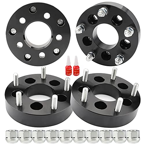5x4.5 to 5x5.5 Wheel Adapters Spacers for J~e~e~p Wheel on XJ ZJ KJ KK TJ YJ MJ Ranger, 4pcs 1.5 inch Forged Conversion Wheel Spacers 5x114.3mm to 5x139.7mm with 1/2x20 Studs, Change Bolt Pattern