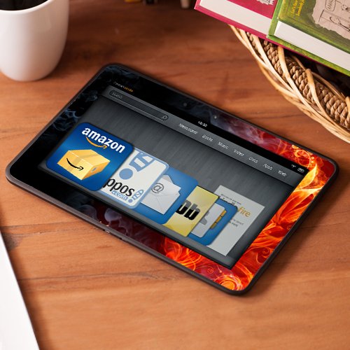 Fire HDX 8.9 Decal/Skin Kit, Flower of Fire (will fit 3rd and 4th generation)