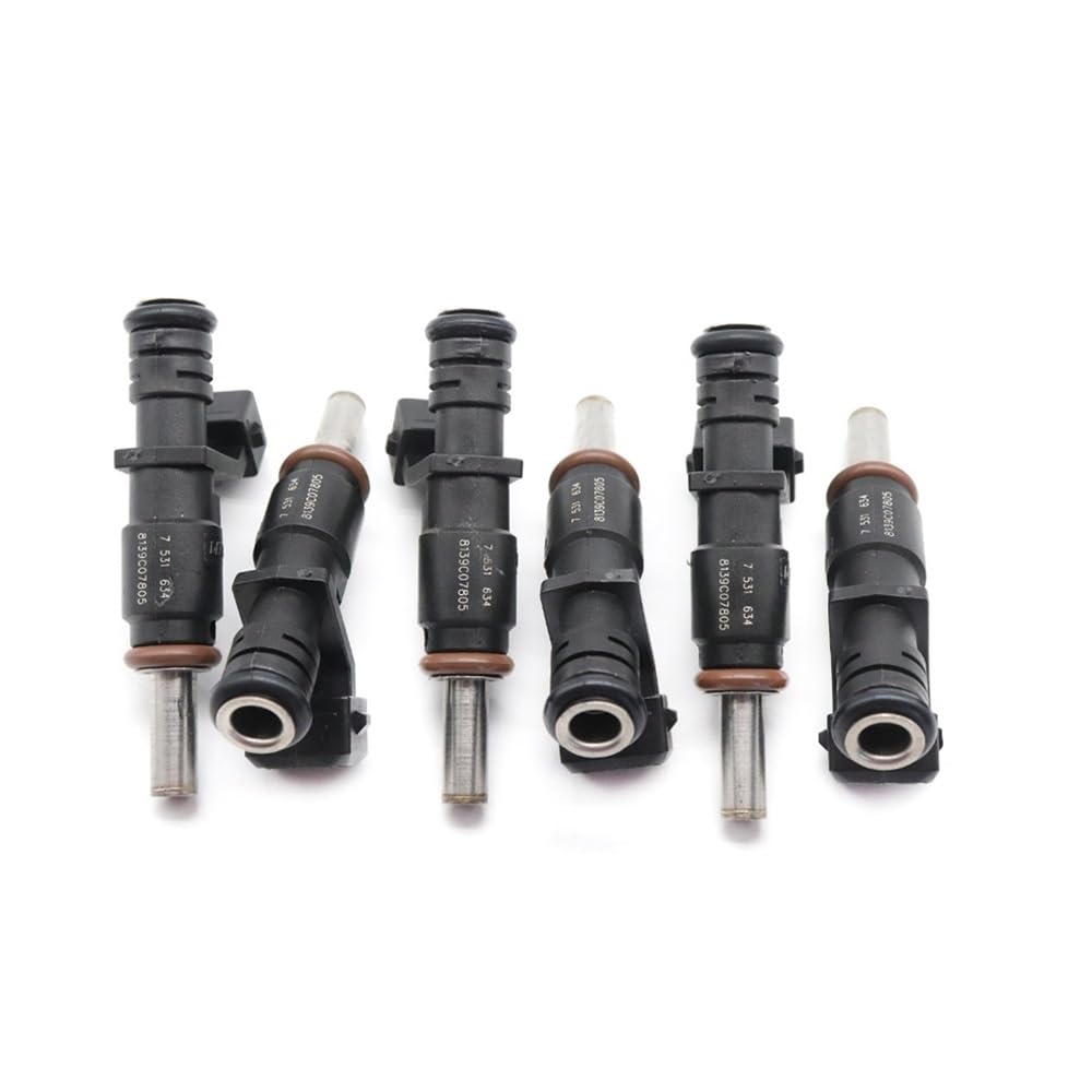 Car Petrol Injector 6pcs Fuel Injector 13537531634 7531634 for 328i for X3 for X5 for Z4 for 128i for 528i for 525i for 530i for 325i for 330i