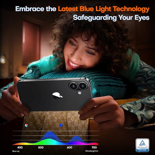 Image of TOCOL for iPhone 16 Plus Screen Protector /iPhone 15 Plus Screen Protector 9H Hardness Military Grade Shatterproof HD Tempered Glass Full Coverage Easy Installation Case Friendly 2 Pack