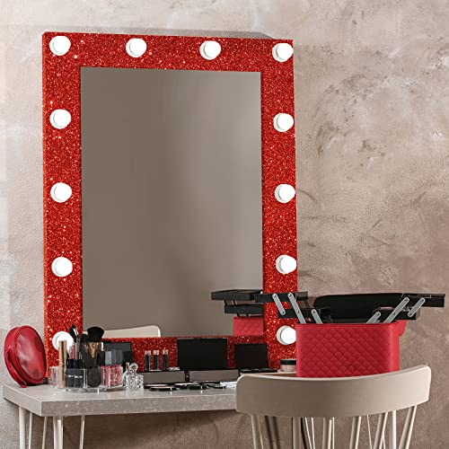 Cre8Tive Red Glitter Wallpaper Border Peel And Stick Wall Border Fabric Shiny Glitter Red Wallpaper Border Sticker Self Adhesive Removable Red Contact Paper Border For Girls Bedroom Dresser Diy 8"X80" #TOP1