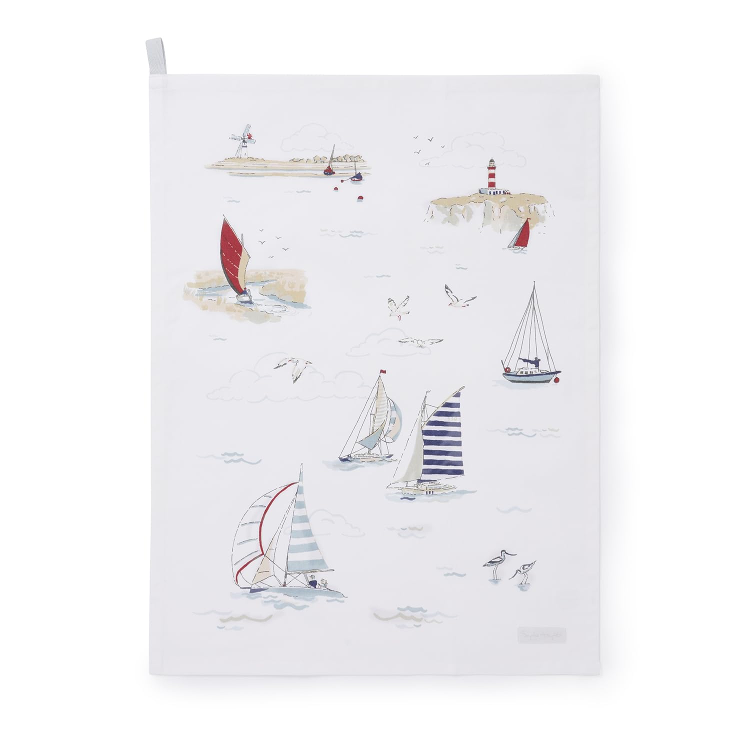 Sophie Allport Coastal Boats Tea Towel
