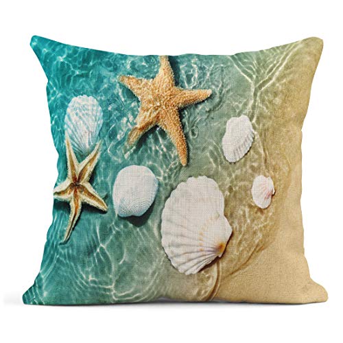 ArtSocket-Set-of-4-Throw-Pillow-Covers-Starfish-and-Seashell-Summer-Beach-in-Sea-Water-Time-Caribbean-Decor-Linen-Pillow-Cases-Home-Decorative-Square-18x18-Inches-Pillowcases 51NZvcQvwBL