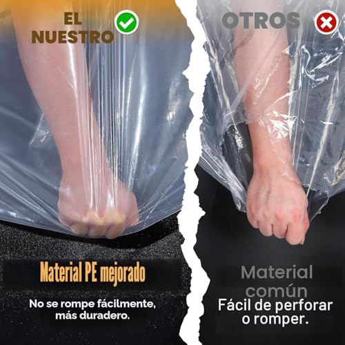 Lona transparente impermeable 4x4m exterior con ojales de PVC 8