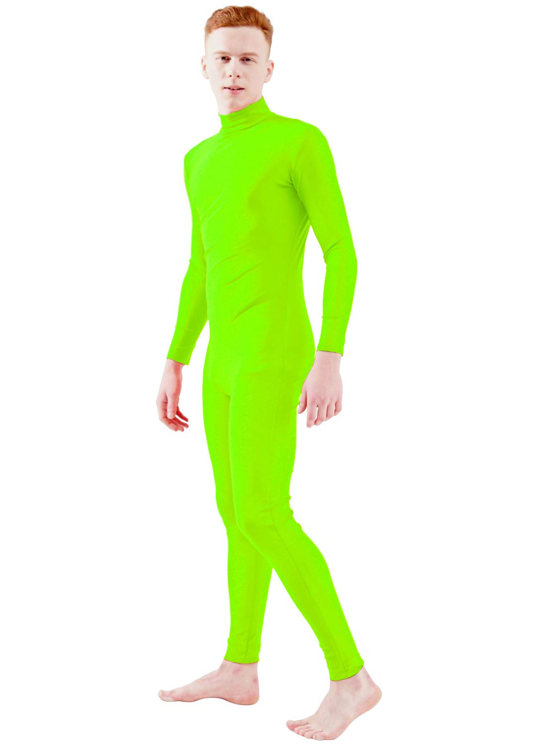 Ensnovo Adult Spandex Turtleneck Long Sleeve One Piece Unitard Bodysuit Dancewear