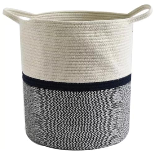 Cotton Rope Basket Cloth Toy Storage Laundry Washing Large Organizer Hamper | Laundry Basket (Medium)