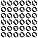 QUARKZMAN 60 Pezzi Fascette In Gomma Silicone, 10mm/0.4" Fascette Elastiche Anelli Fascette Cavi Resistenti Fascette Antiscivolo Per Avvolgimento Cavi Avvolgimento Borsa, Nero