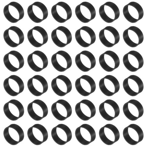 uxcell 60pcs Bandes Caoutchouc Silicone 10mm Noir