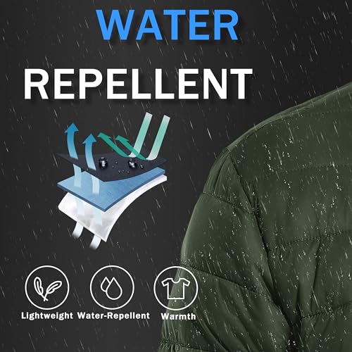 MAGNIVIT Men's Puffer Jackets Lightweight Warm Winter Coat Water-Repellent Windbreaker Insulated Quilted Packable Jacket4