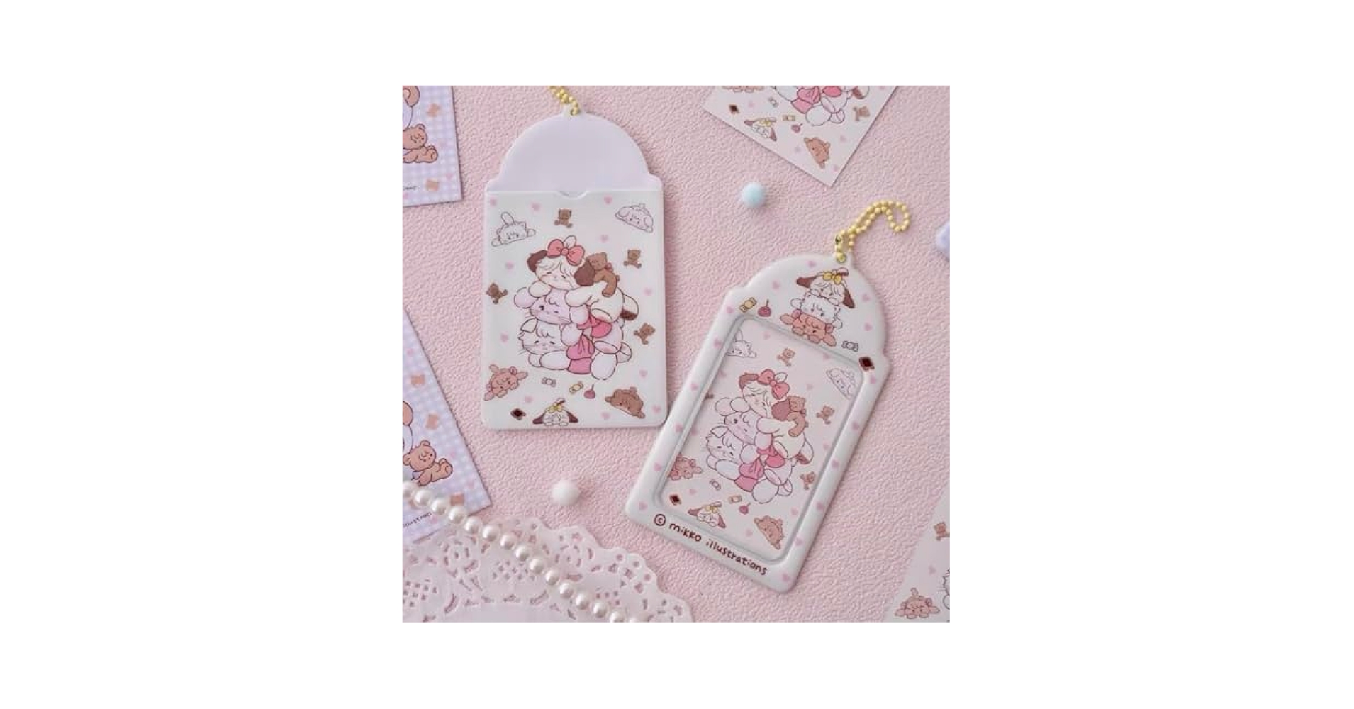 mikko トレカケース　フォトキーホルダー キャミー ムース ラテ スフレ 楽天市場】8月下旬入荷予定 mikko characters もふもふ フォト