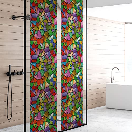 Privacy Film for Windows and Shower Doors Multi-Colour, 40 x 200 cm, Multicolor, H40 x L200 cm
