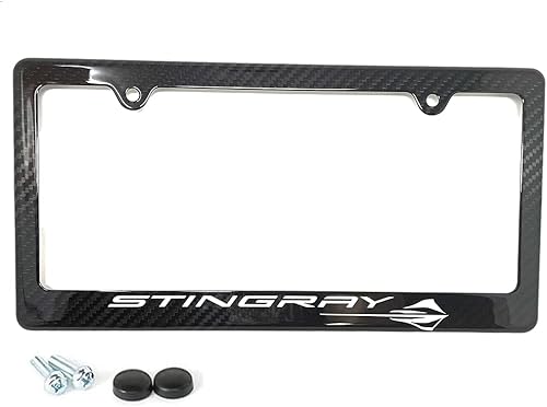 Miniatura 1 de C8 Corvette - Marco de matrícula de fibra de carbono para todas las Corbetas de próxima generación 2020-2024 Stingray, Z51, Z06, E-Ray Corvettes