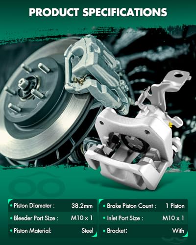 Image of SCITOO 19B6128 19B6129 Rear Left & Right Disc Brake Calipers w /Bracket For Pontiac For Vibe 2009-2010,For Toyota For Matrix 2009-2013,Single Piston