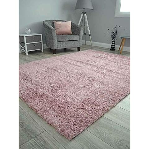 Thick Super Soft Matrix Plain Pink Shaggy Area Rugs (66cm x 200cm runner) Cover