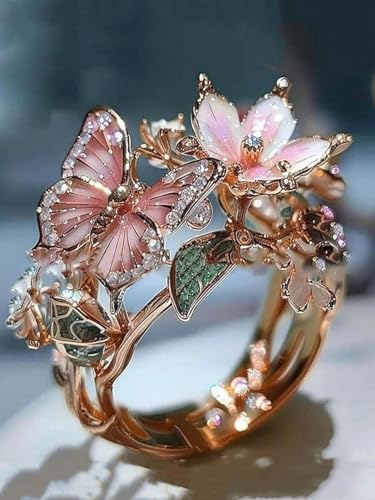 Elegant Zirconia Flower Ring Jewelry Open Ring For Women Wedding Party Valentine's Day Gift Mother's Day Gift