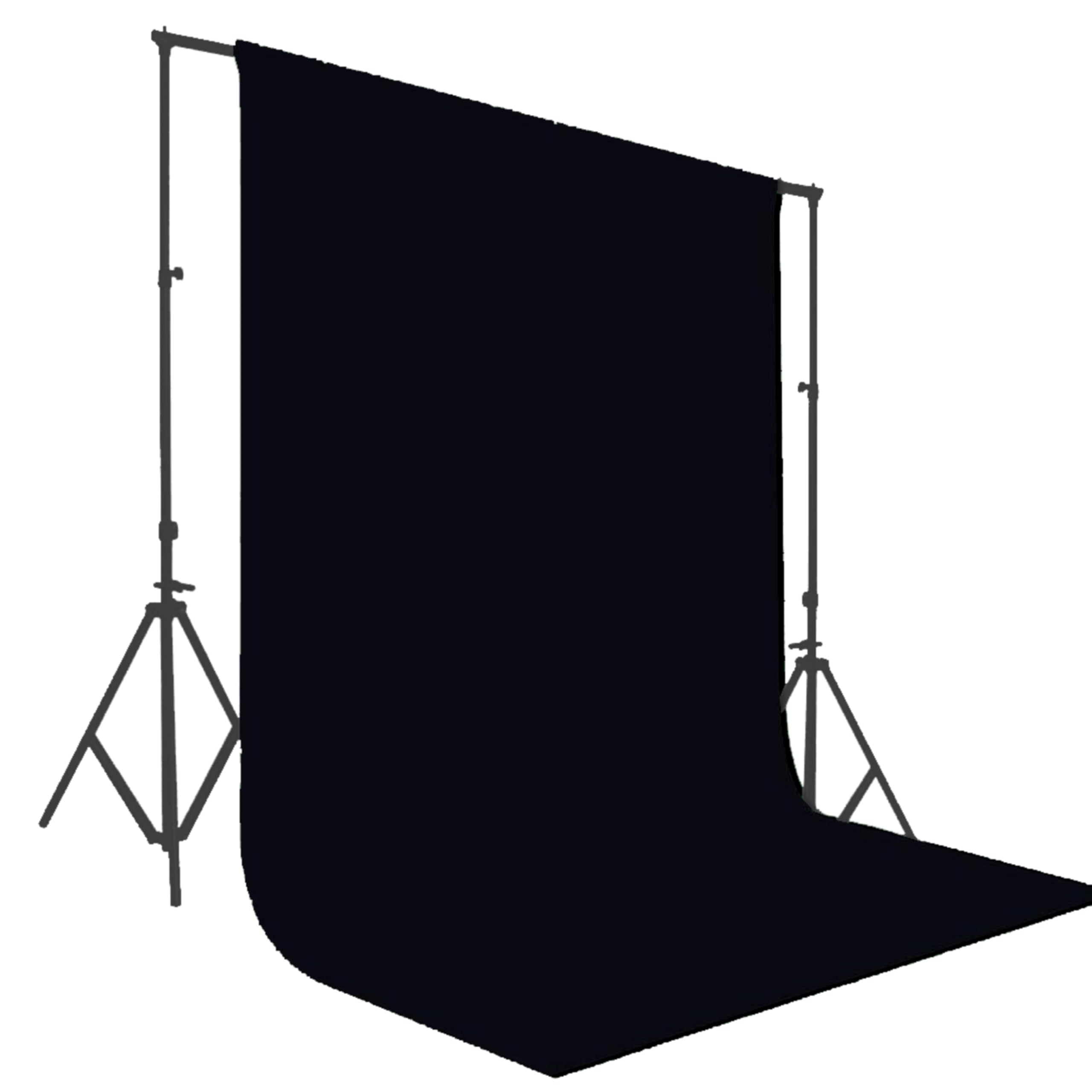 King Mills 10x10 ft Black Backdrop Curtain for Photography, Also Serving as Background for Golf Simulators for Home, Streaming Backdrop, Podcast