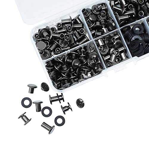 120 Set Chicago Screw Posts, Rivet Chicago Binding Screws, Metal Rivet Replacement Repair for Bags Craft, Collar, Harness - Image 2