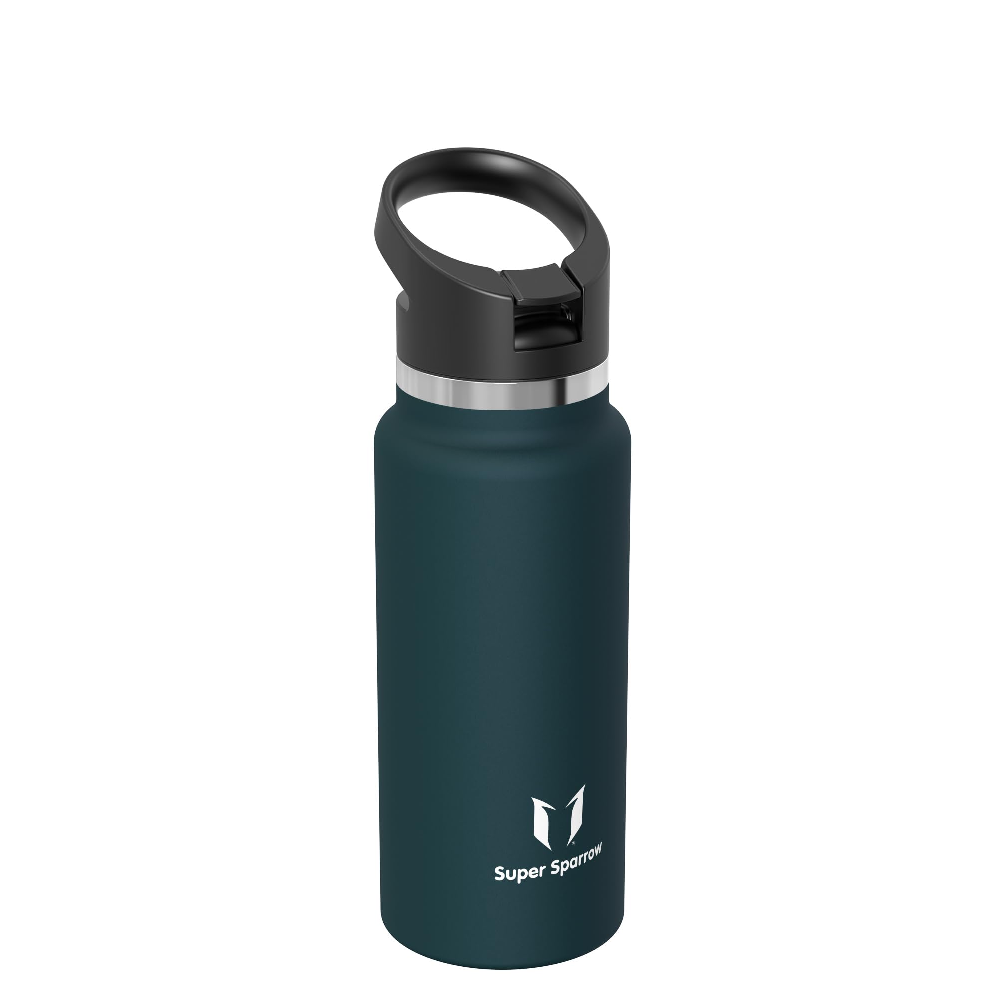 Super Sparrow Borraccia Termica - 500ml, 750ml, 1000ml, 1.2L, 1.5L- SwivelSip Inox Bottiglia - Senza BPA Borracce Termiche, Borraccia Ergonomica per Bambini, Sportiva, Bici, Campeggio, Palestra