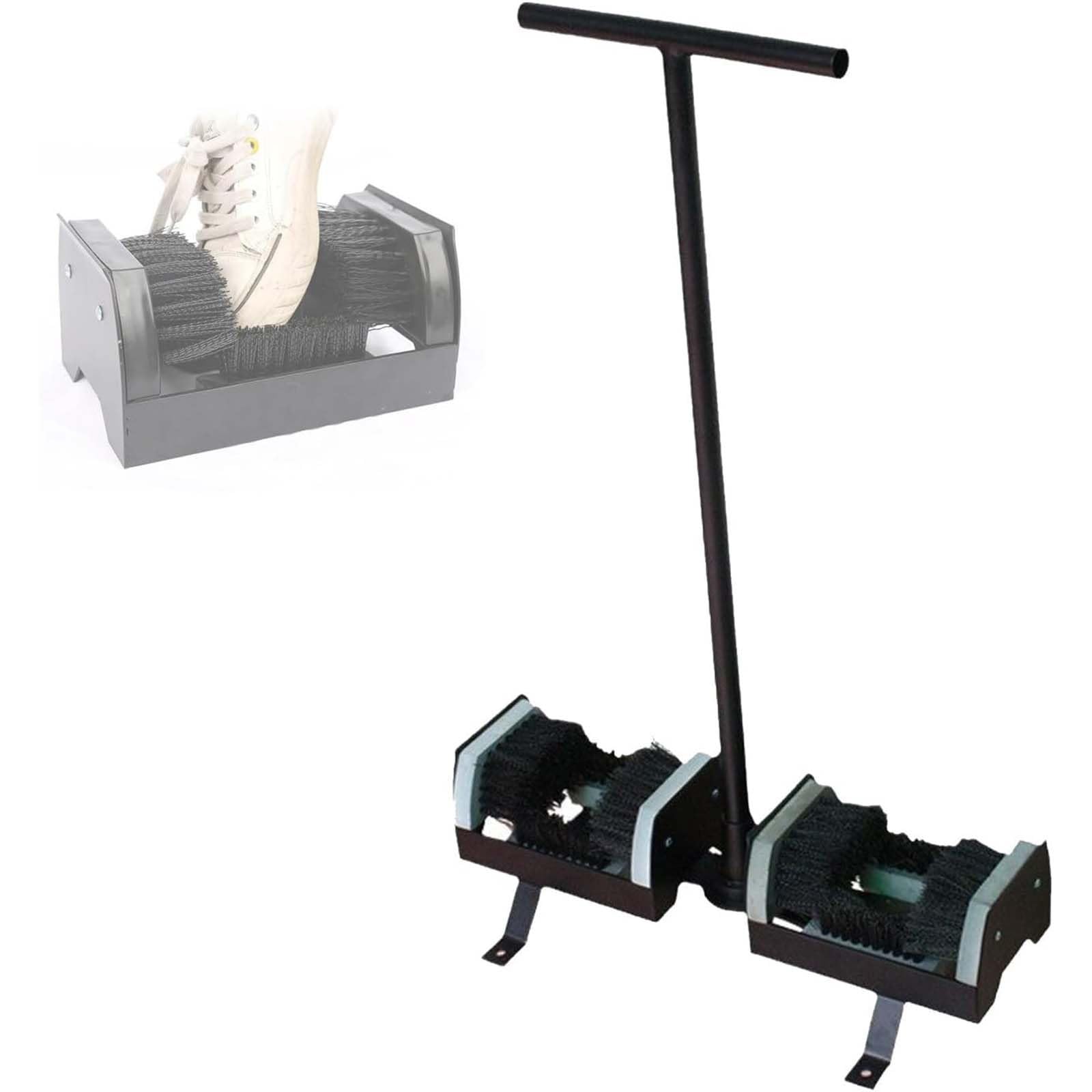 Cepillo rascador de botas resistente, limpiador de zapatos para exteriores con asa, removedor de barro para montar en el suelo, para jardín, granja, garaje