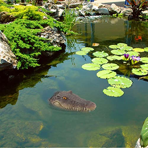 Ruiqas Floating Crocodile Head with Vivid Scales Eyes Outdoor Pool Detailed Fake Alligator Head for Pond Decoy Deterrent Ducks Halloween Decoration - Image 4