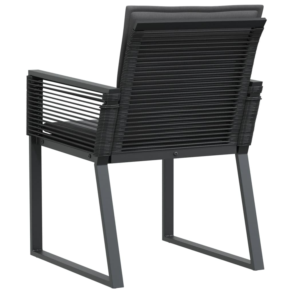 Poltrone da giardino con cuscini 2 pz rattan sintetico nero sedie da esterno resistente alle intemperie, poltrone per terrazze mobili da giardino, poltrone da giardino con cuscino