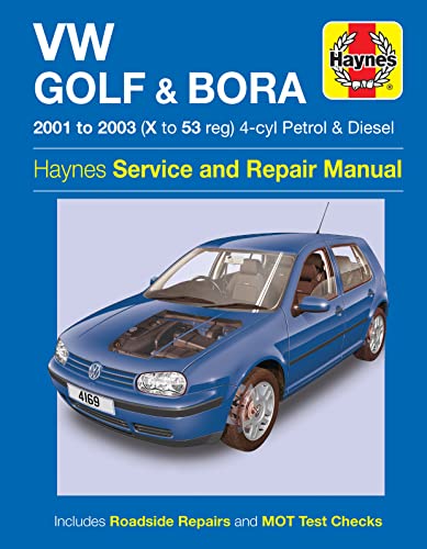 Vw Golf & Bora 4-Cyl Petrol & Diesel (01 - 03) Haynes Repair Manual