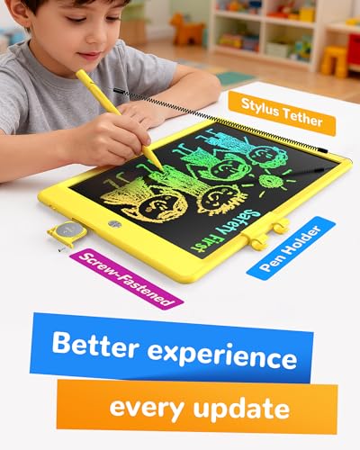 Image of KOKODI LCD Writing Tablet, 10 Inch Colorful Doodle Board Drawing Tablet, Erasable Reusable Electronic Drawing Pads, Educational and Learning Toy for 3-6 Years Old Boy and Girls