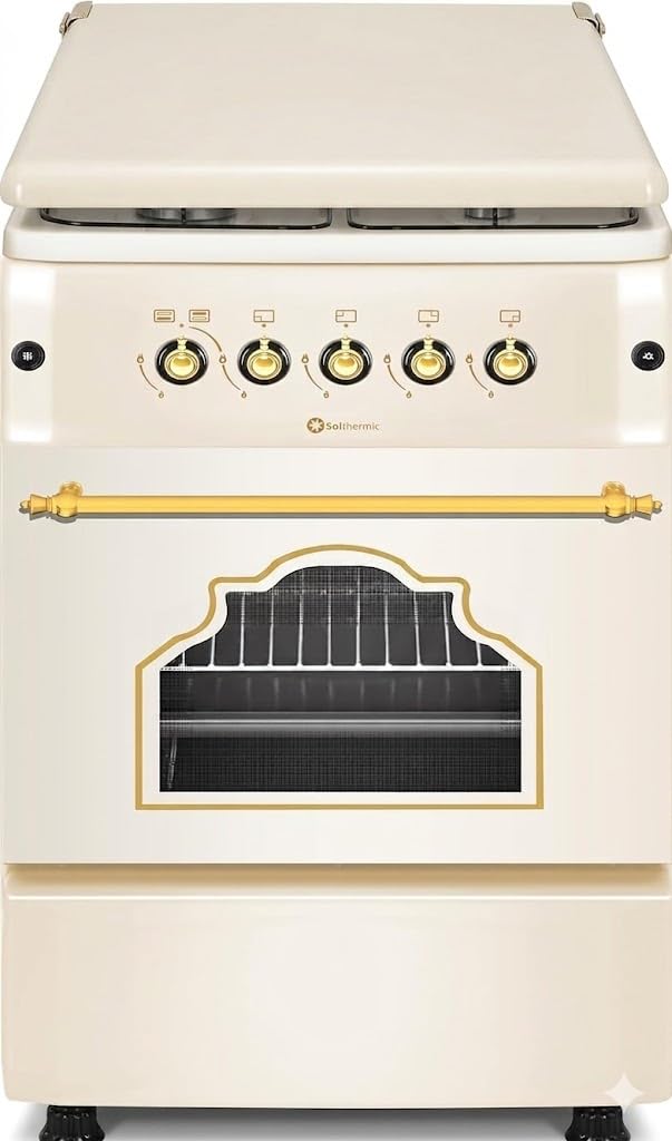 SOLTHERMIC COMBO PACK CREMA RÚSTICO COCINA GAS F5S40G2C CREMA RÚSTICA + CAMPANA H60P CREMA / 50 CM/GRAN CAPACIDAD DE EXTRACION/BAJO CONSUMO/ALTA GAMA
