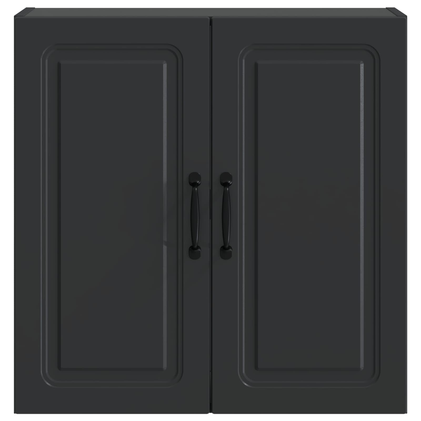 Armadio da parete nero, 59 x 31 x 60 cm, in legno, armadietto multiuso con serratura, 2 ante con serratura, scaffale regolabile per ufficio, corridoio, garage