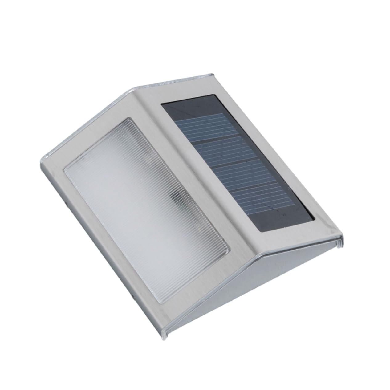 LIFKOME Outdoor Solar Step Lights Stainless Steel Deck Lighting for Stairs Fences and Pathways Auto Off LED Security Lights White Light