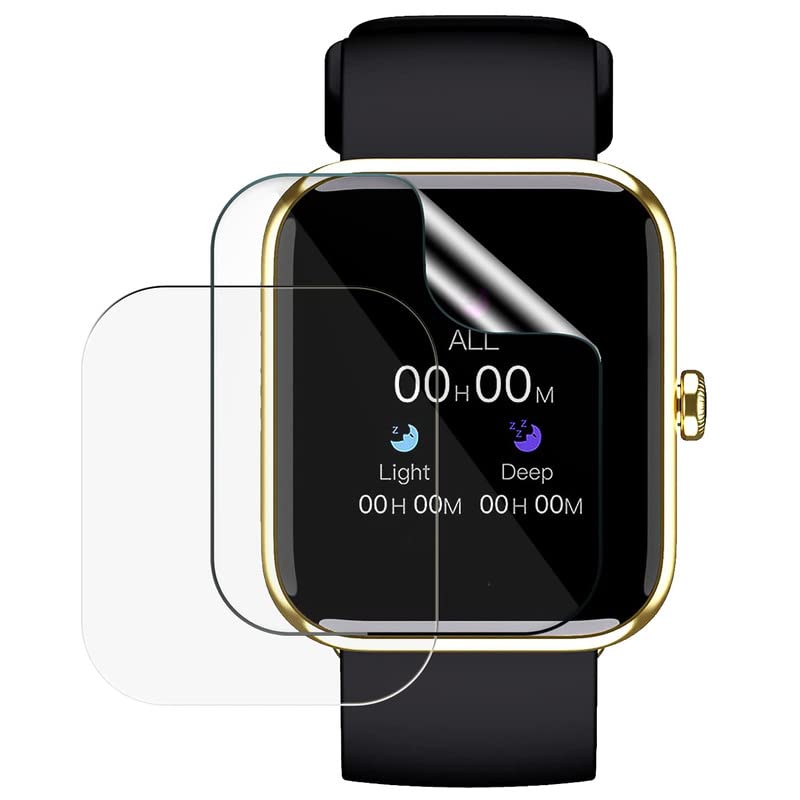 TOPPINGS Ultra-thin Hydrogel Edge To Edge Full Screen Coverage Flexible Watch Screen Protector membrane with easy installation Poly-line Cut Compatible with Noise ColorFit Pro 2 Oxy