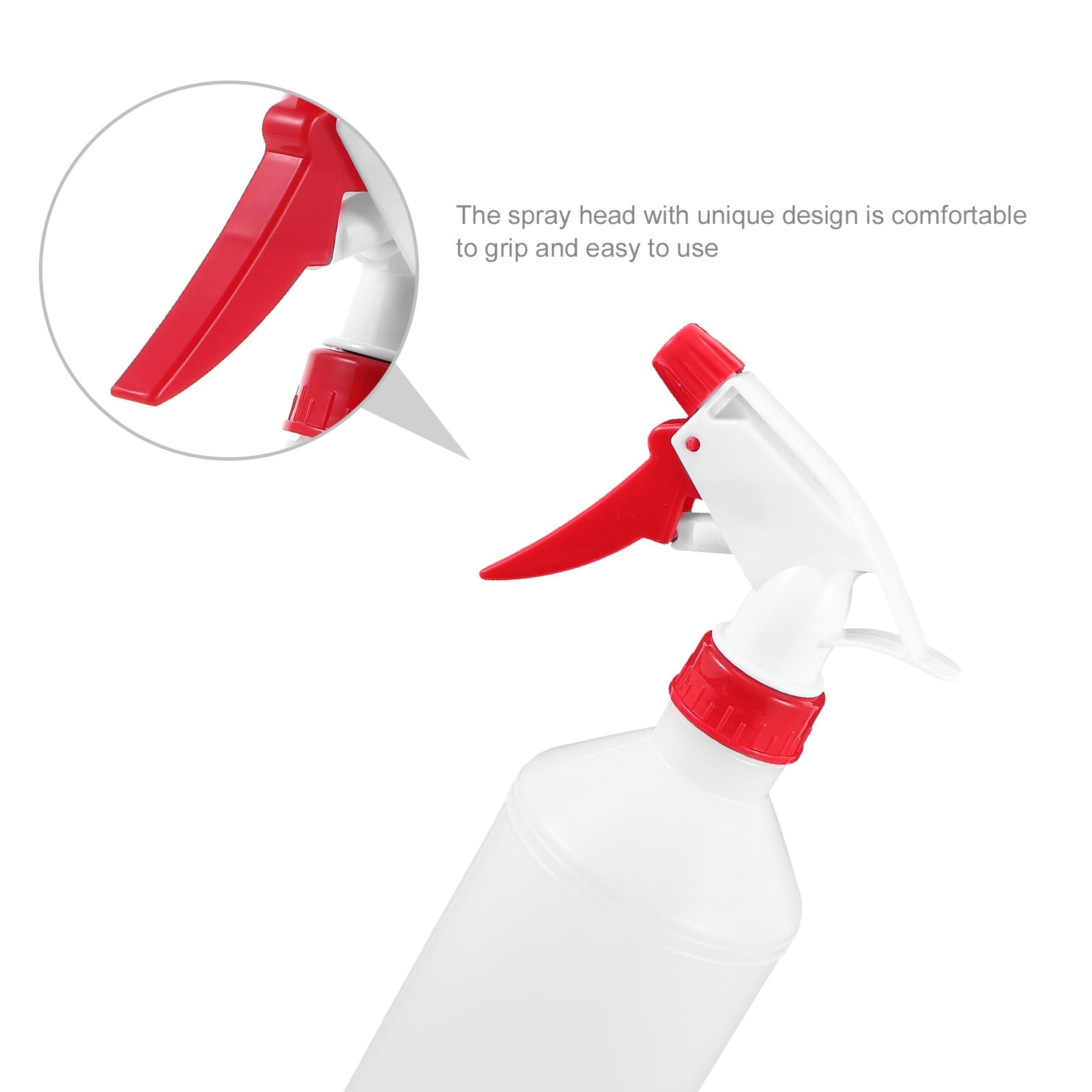 Veemoon Spray de Plástico Blanco Juego de 6 Botellas de 500ml Diseño de Cierre Hermético y Ligero Color Aleatorio para Plantas y Cabello en Camping y Viajes