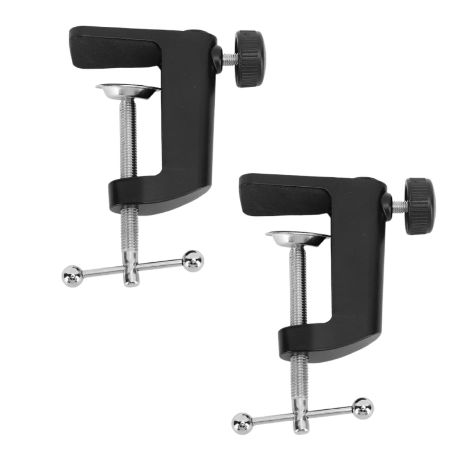 C Clamp, Replacement Aluminum Alloy Universal Bracket Adjustable C Clamp C Clamps Black 2.4inch 61mm Cantilever Bracket for Desktop Table Lamp