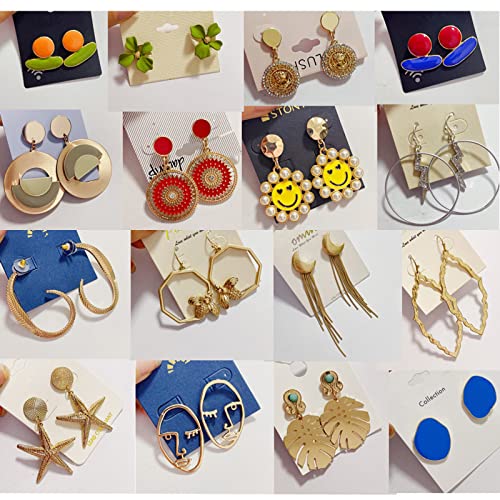 QTMY Zinc Jewelry Earrings for Women,30 pcs Earrings Unique Gift Fashion Accessories Bundle for Women4