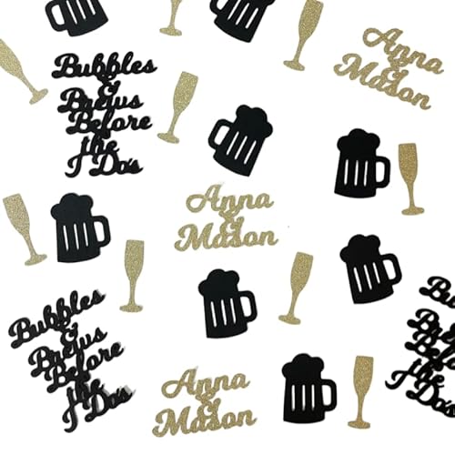 Bubble and Brews Engagement Party Confetti, 100 Pieces
