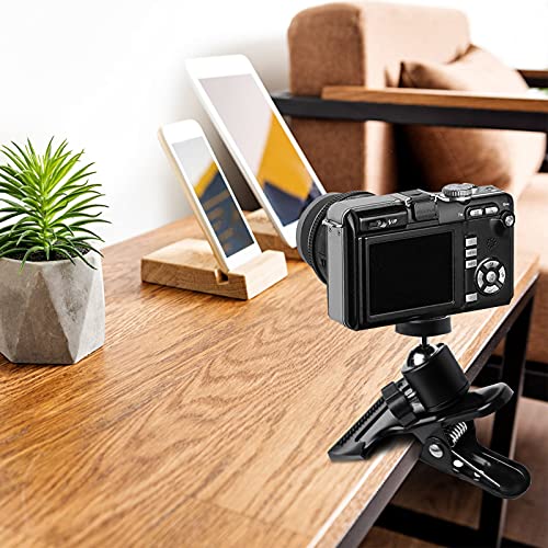 2 Stück Kamera Blitz Halterung 360 Grad Kamera Klammer Halter Ständer Stativschelle Montage Klemmstativ Blitzschiene mit… – Bild 7