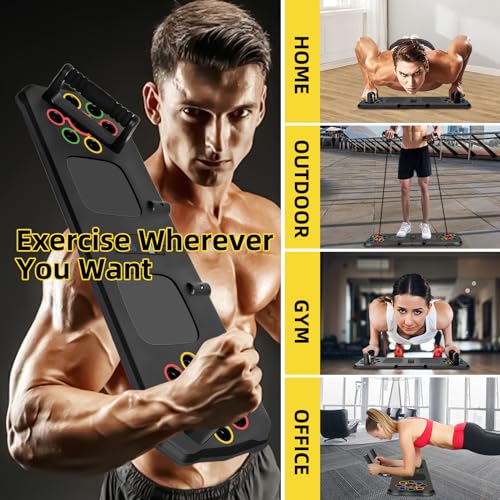 Push Up Board with Automatic Count, 24 in 1 Press Up Board Exercise Equipment for Home Use, System Fitness Floor Chest Muscle Exercise Professional Equipment Burn Fat for Men & Women Strength Training - Image 8