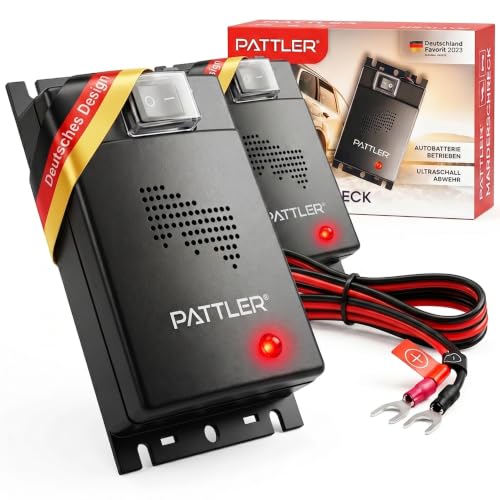 PATTLER® Marderschreck Auto - Marderabwehr Mader Abwehr für 12V Autobatterie - Maderschrecker Auto mit Ultraschall Sofortiger &… – Ansicht 1