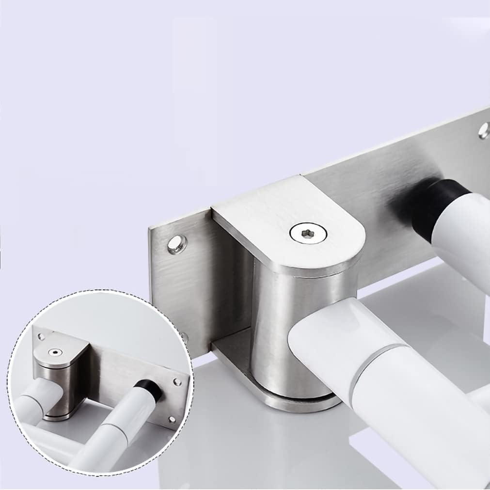 Asidero de soporte de pared Asidero de baño para asidero de soporte Asidero de baño plegable Asidero de soporte plegable Ayuda de seguridad de pie para personas mayores discapacitadas(White,60cm)