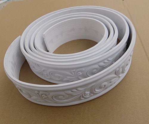 Zhangbl Home Decorate Modelling Crown Mouldings Trim Flexible Molding Ceiling Border Line Interior Decoration Wall Picture Edge Waist Door CasingCorners 2.36" x 0.24" x 115" - Thumbnail 3